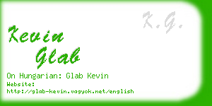 kevin glab business card